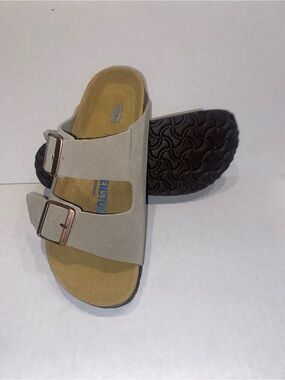 Birkenstock Arizona Soft Footbed Suede Sandals Taupe EU 37 L6 M4